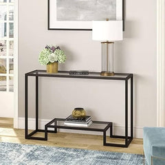 Steel coated console – 6 mm transparent glass surface – modern elegant design – model ZSL-040