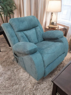 Red Beech Wood Recliner Chair with Premium Suede Leather – BIM-033