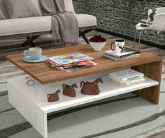 Erla coffee table with shelf 90 * 35 MDF wood
