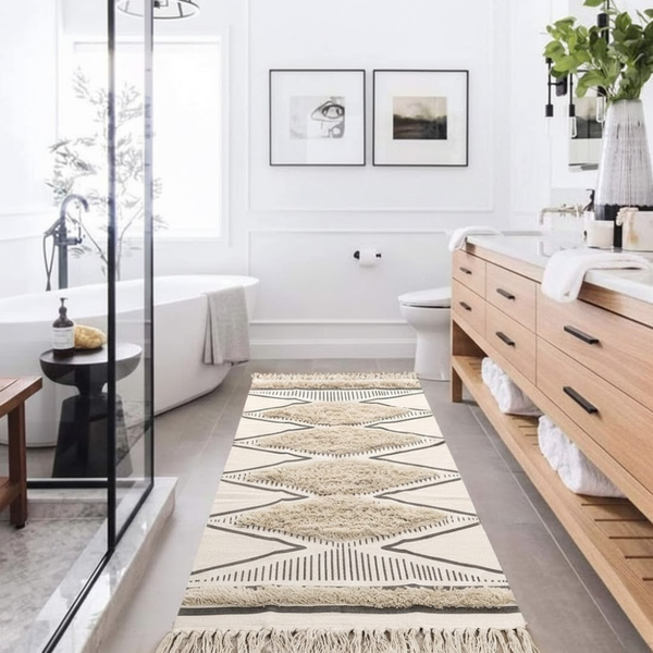 سجادة صوف يدوية الصنع متعددة الألوان – موديل KHM-019 من أوسكار فرنتشر