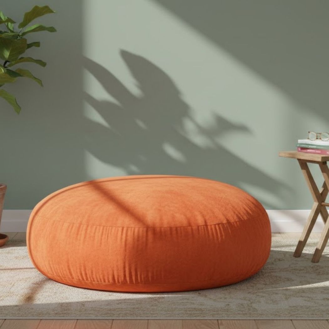 Very Comfortable Sabia Fabric Round Bin in Orange Color ELH-093