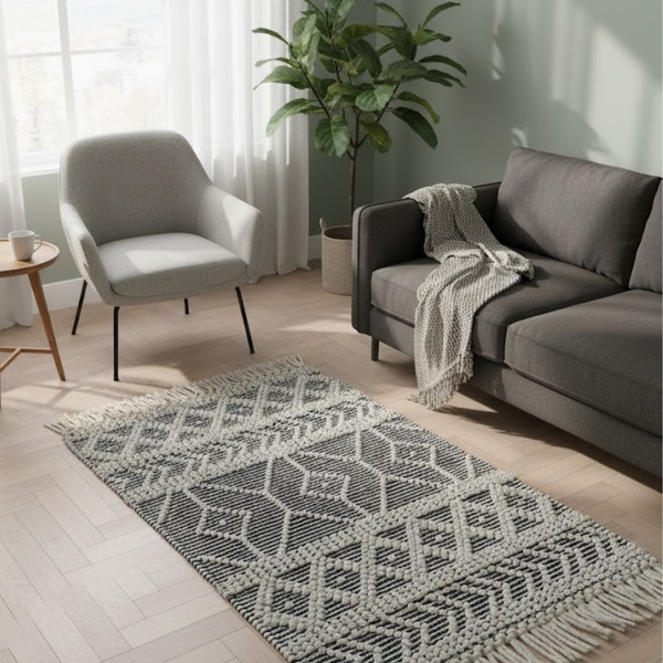 سجادة صوف يدوية الصنع متعددة الألوان – موديل KHM-010 من أوسكار فرنتشر