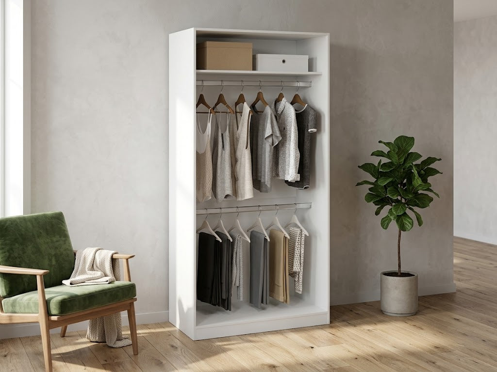 دريسنج خشب MDF كبير بتصميم عملي لتنظيم الملابس – WAF-207