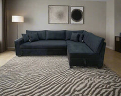 Manx 3-seat sofa with full back - red beech wood - HST-052