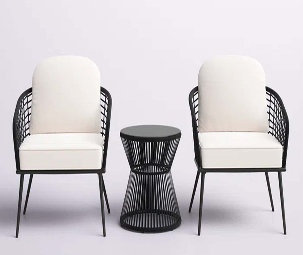 Set of 2 chairs and a table made of rattan - OS-282