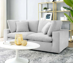 Beech wood sofa with linen or velvet fabric - KYN-061