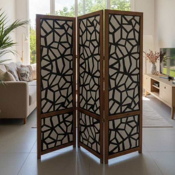 Black Triangular Perfume Cubes with Star Back, Laser-Engraved Beech Wood, Size 180×180 cm - RDB-007