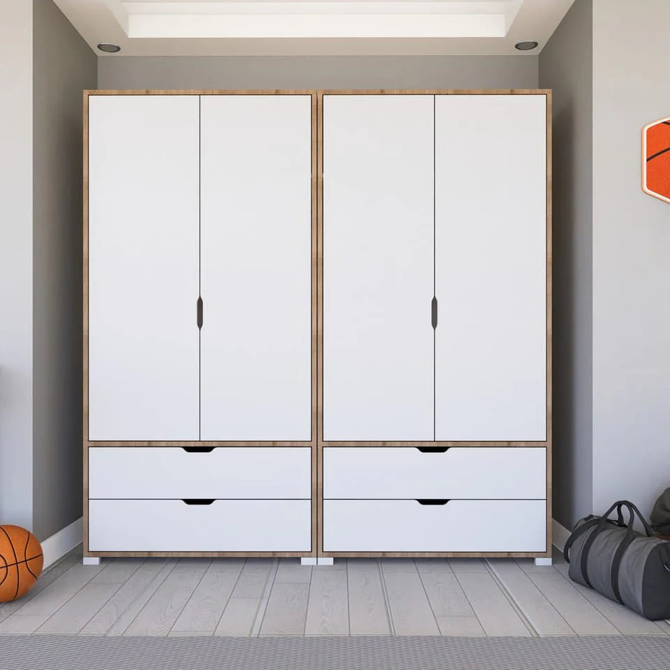 Large MDF Wood Wardrobe with Practical Design for Organizing Clothes – WAF-219