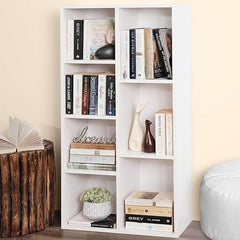 White MDF bookcase - 110x50x24 cm - OSM-556
