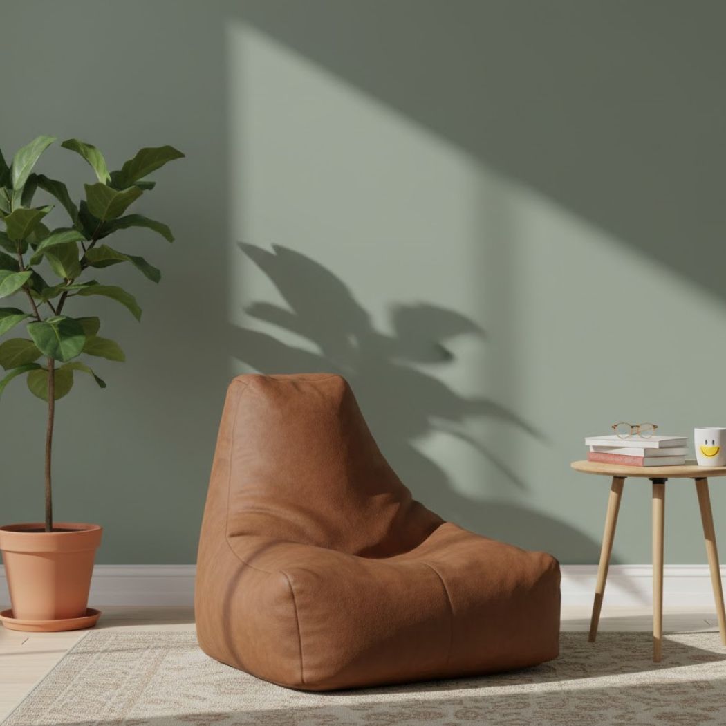 Jaguar Chair, Premium and Very Stylish Leather in Camel Color ELH-101