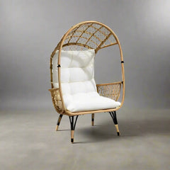 Clara Rattan Chair in Ghost Beige - OS-397