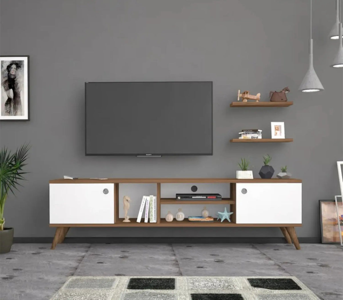 ترابيزة تليفزيون خشب MDF عالي الجودة - HFS-115