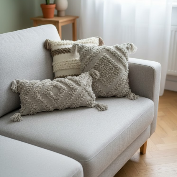 كوشن صوف هاند ميد مقاس 45×45 سم من أوسكار فرنتشر – تصميم مميز HAZ-112