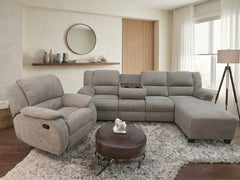 Luxury Recliner Corner Sofa Set in Linen, Velvet, or Faux Leather with Chair – BIM-040