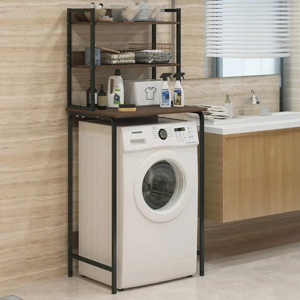 High Quality MDF Wood Bathroom Storage Unit - OSM-493