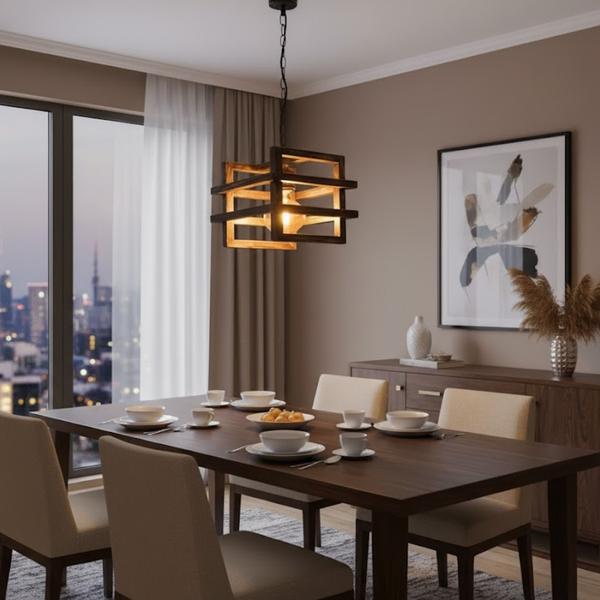 دلاية سقف فردية خشب طبيعي طلاء بني محمر – موديل SKN-032 من أوسكار فرنتشر