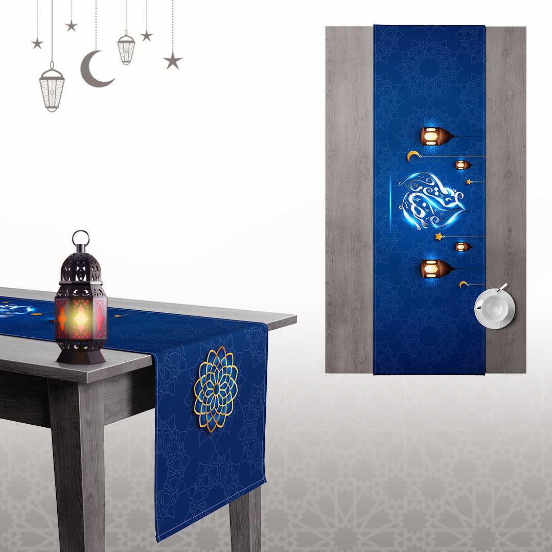 Ramadan Dining Tablecloth Velvet Sabia Imported in Two Sizes – A Touch of Luxury for the Ramadan Table | OS-RAM-098