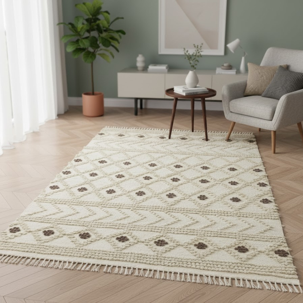 سجاد هاند ميد صوف فاخر متعدد المقاسات – موديل HAZ-076 من أوسكار فرنتشر