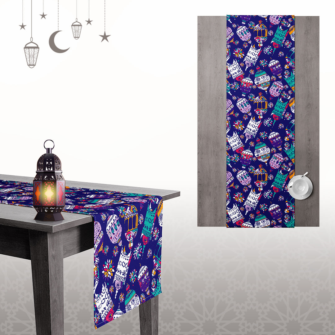 Ramadan Dining Tablecloth Velvet Sabia Imported in Two Sizes – A Touch of Luxury for the Ramadan Table | OS-RAM-112