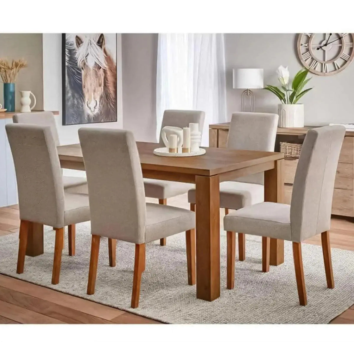Dining table - 7 pieces of high quality beech wood - KYN-170