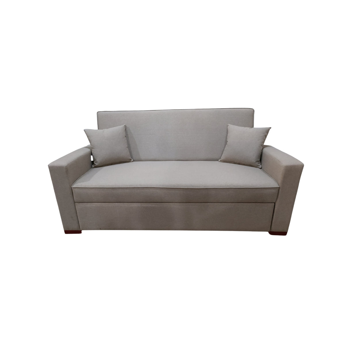 Manx 3-seater sofa bed with swivel back - red beech wood - HST-021