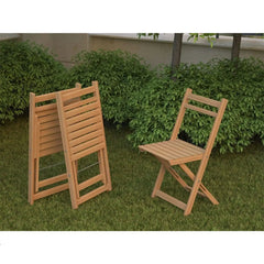 Foldable lightweight beech wood chair - OBG-002