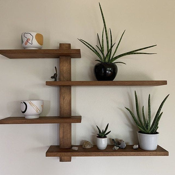 Natural Pine Wood Wall Shelf – Model CHW-133 from Oscar Furniture