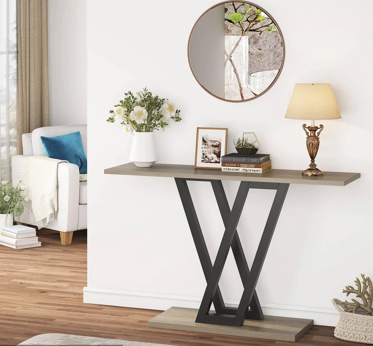Electrostatic painted metal console - MTC-123