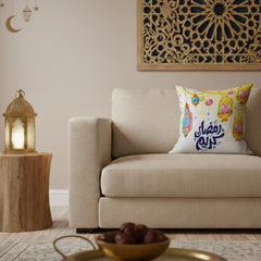 Ramadan Cushion 40×40 cm with Fiber Filling and Zipper – Elegant Ramadan Design | OS-RAM-028