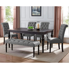 Dining table - 6 pieces of beech wood and high-quality MDF - KYN-164