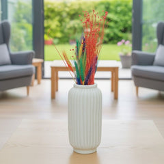 White Ceramic Vase with Elegant Design for Modern Decor – KHK-038