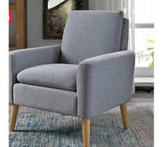 Beech wood chair with linen or velvet fabric - KYN-082