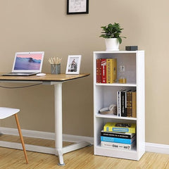 White MDF bookcase - 93x40x24 cm - OSM-548