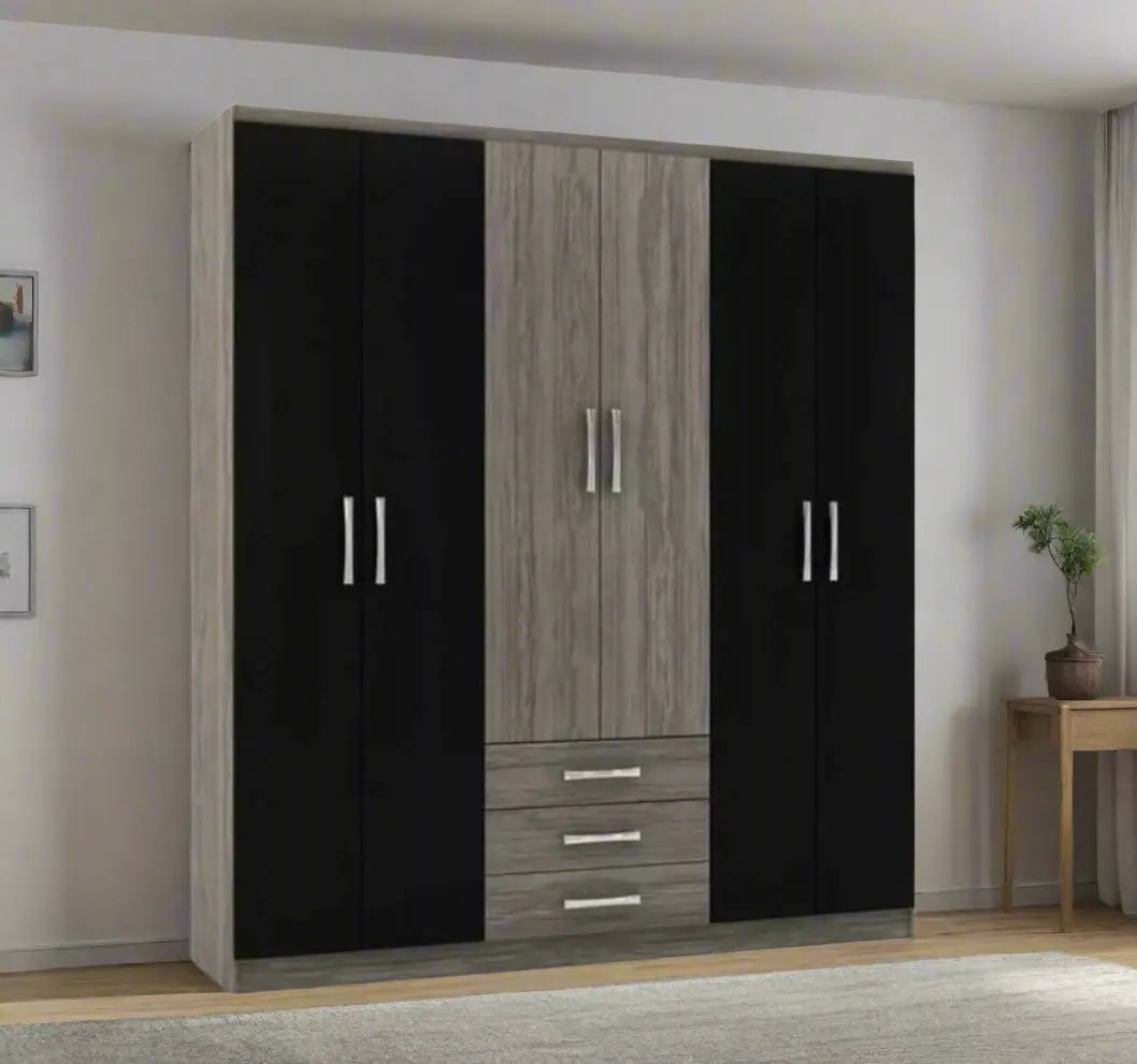 دولاب أوسكار خشب MDF ميلامين – تصميم عصري وفخم بمساحة كبيرة