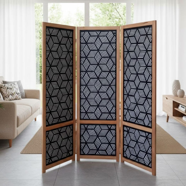 Triangular wooden beech globe perfume engraved with laser, size 180×180 cm - RDB-003