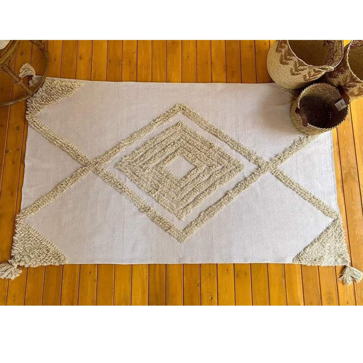 Handmade pure wool rug - 80x150cm - LUS-178
