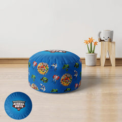 Velvet and linen children's pouf -PRV-229