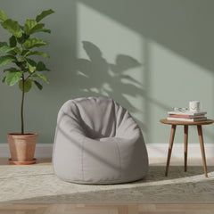 Medium size leather bin bag, distinctive and practical in beige color ELH-106