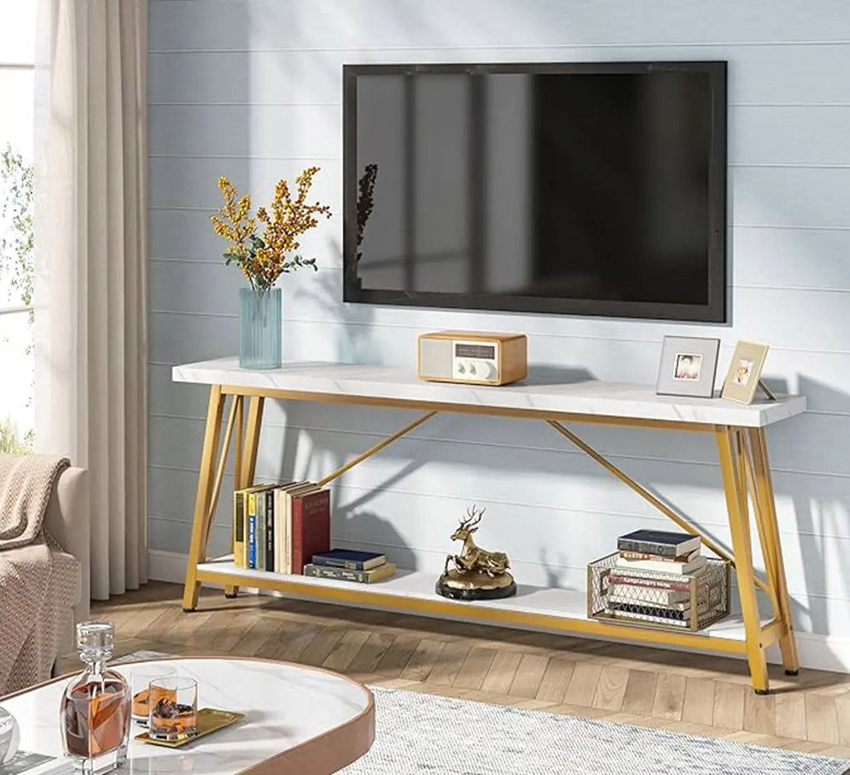 Electrostatic painted metal console - MTC-108