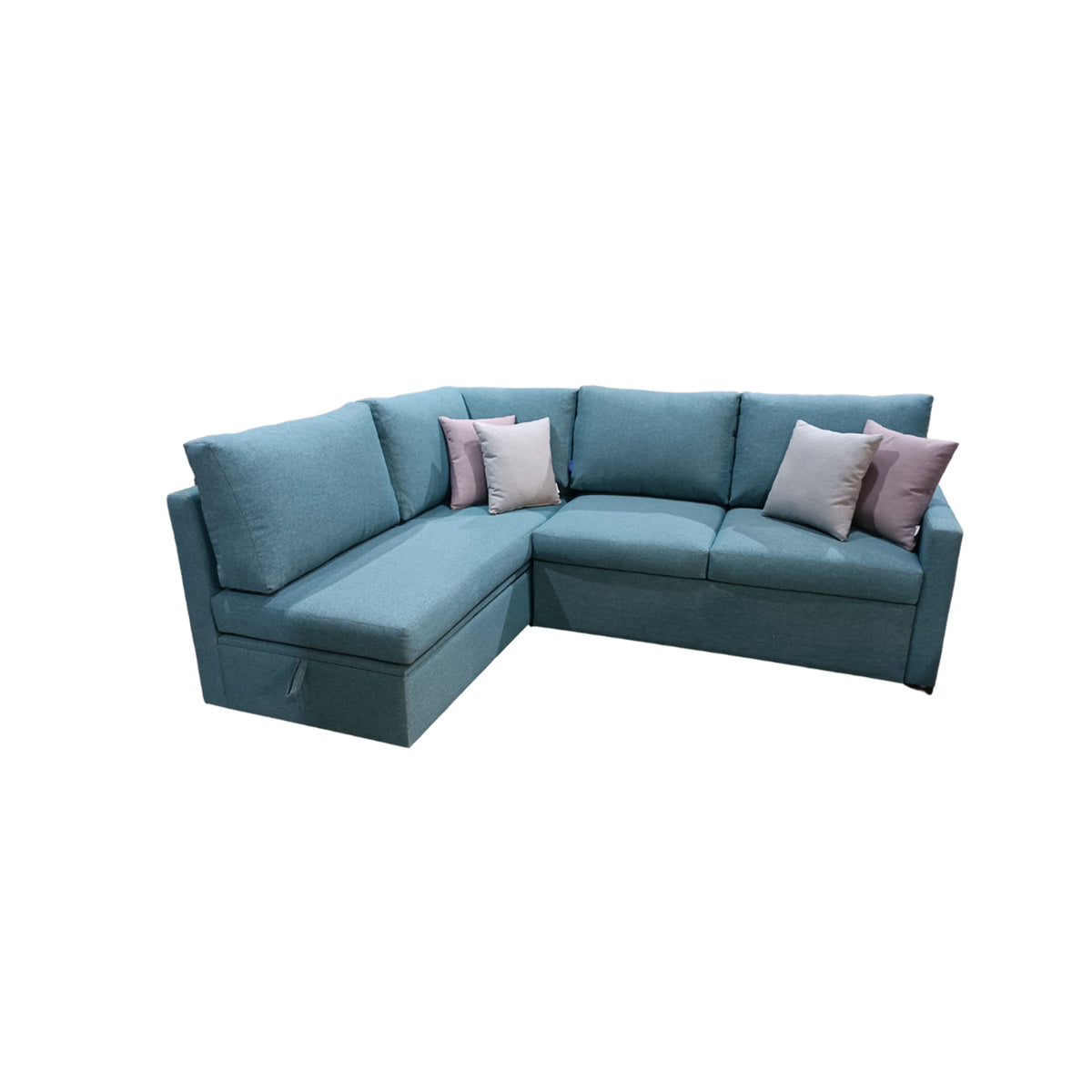 Manx 3-seat sofa with full back - red beech wood - HST-058