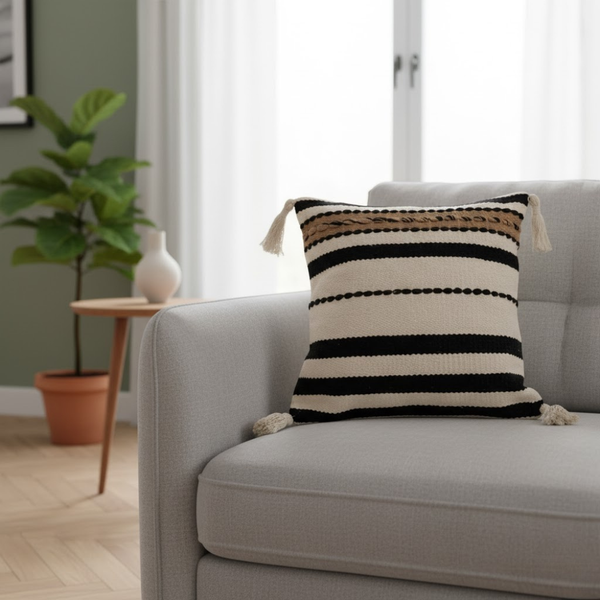 كوشن صوف هاند ميد مقاس 45×45 سم من أوسكار فرنتشر – تصميم مميز HAZ-105