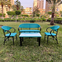Nature Set Turquoise Iron Electrostatic Paint Sofa Set - OS-456