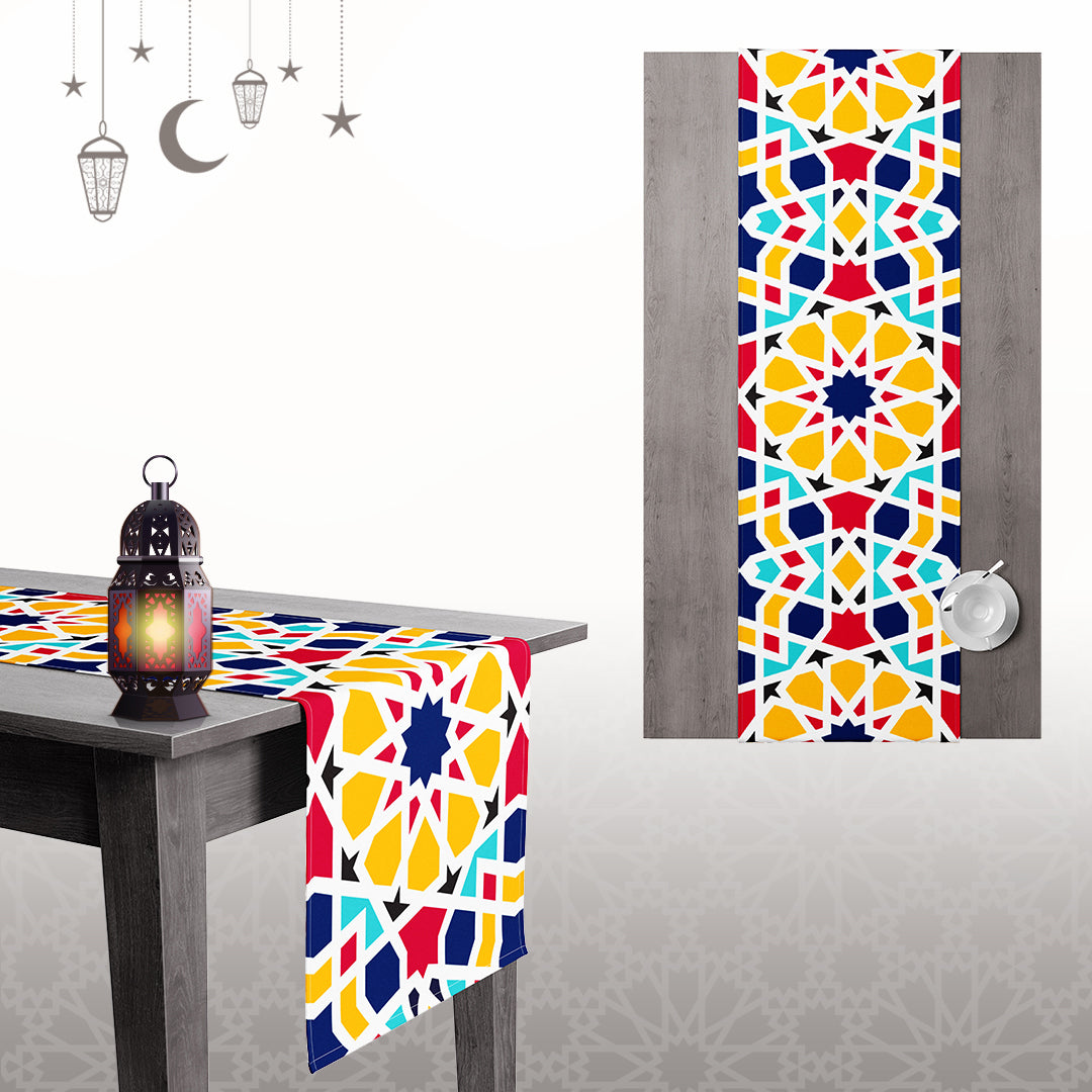 Ramadan Dining Tablecloth Velvet Sabia Imported in Two Sizes – A Touch of Luxury for the Ramadan Table | OS-RAM-099
