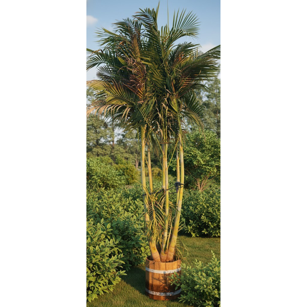 نخيل أريكا EGP-004 – نخيل زينة فاخر باللونين الأصفر والأحمر مثالي للمداخل والمساحات الخارجية