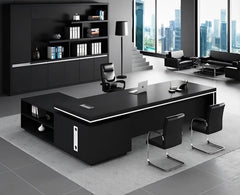 High-quality MDF wooden executive desk with a luxurious, modern design – Model OAL-050