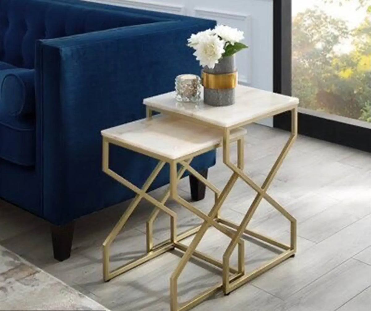 Ashley side table, iron, electrostatic paint