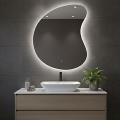 Wall Mirror with White LED Lighting – Size 100×75 cm – Model KTM-003 by Oscar Furniture