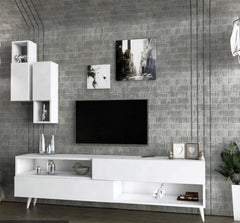TV table with additional units made of high-quality MDF wood - HFS-003