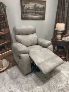 Red Beech Wood Recliner - Turkish Mechanism - Imported Easy-to-Clean Suede Leather - BIM-017