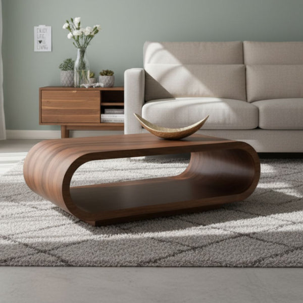 تربيزة جانبية خشب كونتر بقشرة طبيعية بدهان أوستر – موديل CHW-072